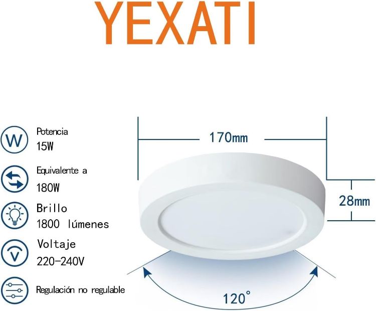 Picture of Clearance Sale- 15W LED Ceiling Light 1620LM, 6500K Cool White IP44 Flush Round Ceiling Lamp, 100W Equivalent, 17cm Bathroom Kitchen Bedroom
