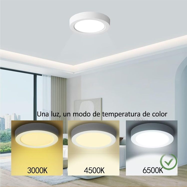 Picture of  Bathroom Ceiling Light 15W 1620LM, Round LED Ceiling Light 6500K, 100W Equivalent, Waterproof Flush Ceiling Light IP44 Ceiling Lamp for Bedroom Kitchen Living Room Bathroom Ø17CM Cool White [Energy Class E]