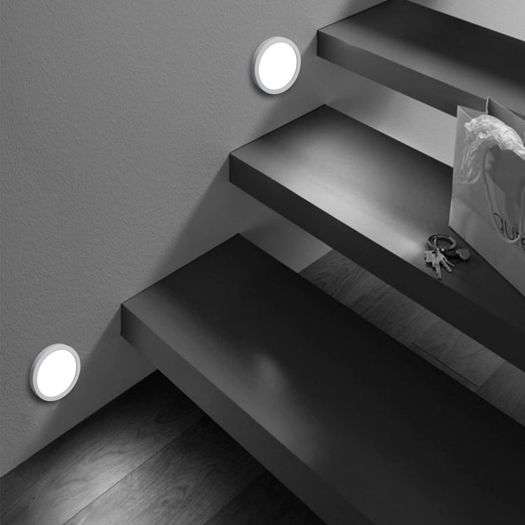 Picture of 6W Slim Round LED Ceiling Light 6500K Small Flush Cool White Lighting Ceiling for Hallway, Balcony, Kitchen, Corridor, Stairwell 𝐏𝐚𝐜𝐤 of 2