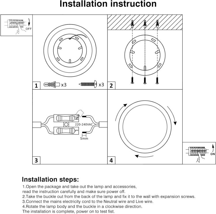 Picture of Bathroom Lights Ceiling, 12W 1080LM Round LED Ceiling Light, 6000K,100W Equivalent, Small, Dome, Waterproof Modern 