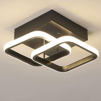 Show details for Ceiling Light Square Modern LED Aluminum White Black Small Ceiling Lamp for Entrance Hallway 22W Warm White Light (Black) Picture of Ceiling Light Square Modern LED Aluminum White Black Small Ceiling Lamp for Entrance Hallway 22W Warm White Light (Black)