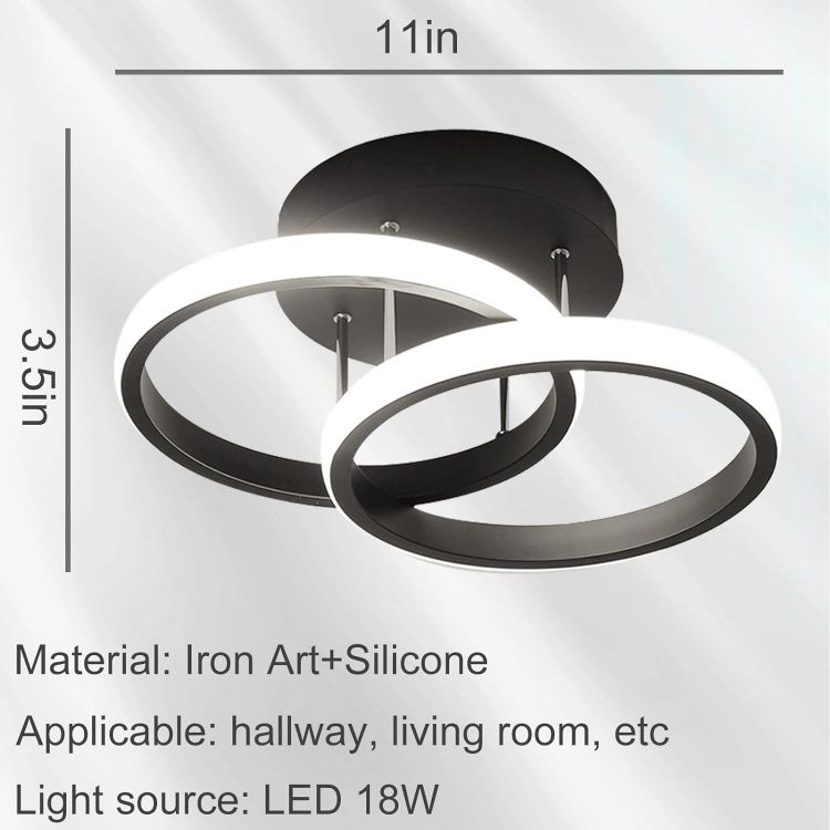 Picture of LED Ceiling Lights, Double Circle Ceiling Lights, Suitable for Corridor Balcony Bedroom Corridor Kitchen Office 