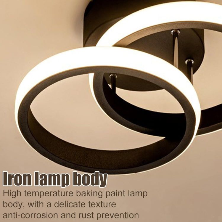 Picture of LED Ceiling Lights, Double Circle Ceiling Lights, Suitable for Corridor Balcony Bedroom Corridor Kitchen Office 
