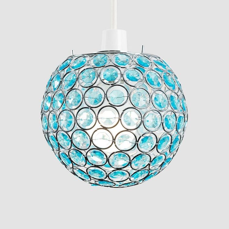 Picture of Ceiling Light Shade Modern Jewelled Globe Pendant Lampshade Living Room