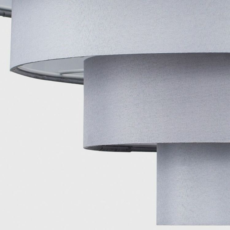 Picture of 4-Tiered Ceiling Light Shade, Easy-Fit Fabric Lampshade Pendant with LED Lighting