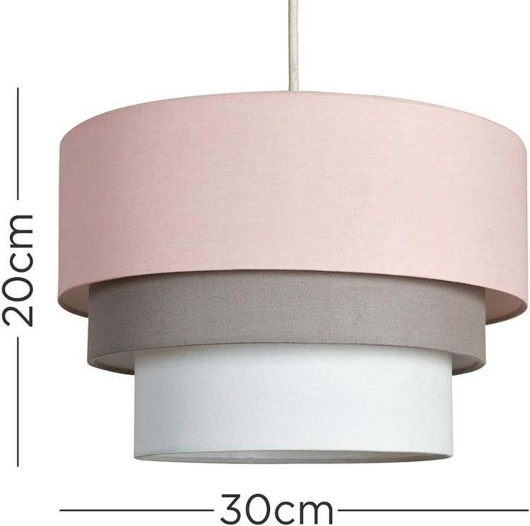 Picture of LED Tiered Fabric Pendant Lamp for Bedroom and Living Room Ambiance
