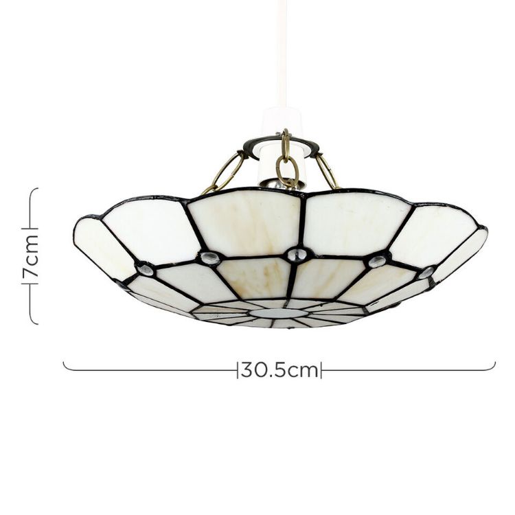 Picture of Tiffany Style Stained Glass Ceiling Light Tiffany Flush Mount Ceiling Light Vintage Chandeliers Lighting Lamps Fixtures
