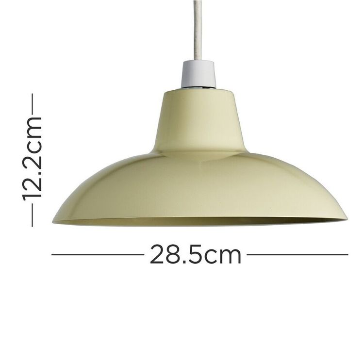 Picture of Retro Style Gloss Cream Metal Easy Fit Ceiling Pendant Light Shade For Bedroom Hallway Living Room