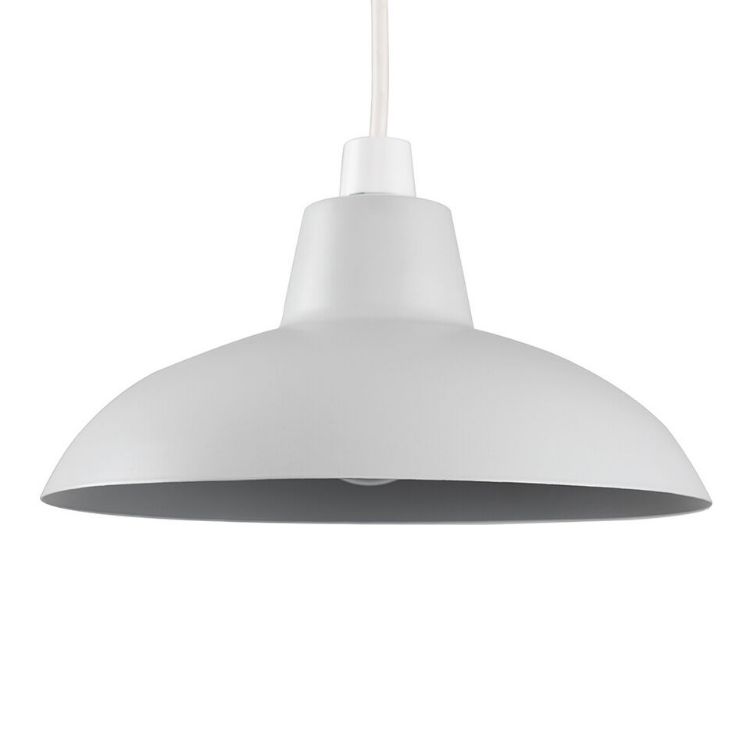 Picture of Civic Retro Style Grey Metal Easy Fit Ceiling Pendant Light Shade For Bedroom Hallway Living Room