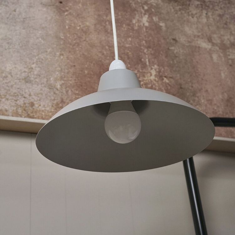 Picture of Civic Retro Style Grey Metal Easy Fit Ceiling Pendant Light Shade For Bedroom Hallway Living Room