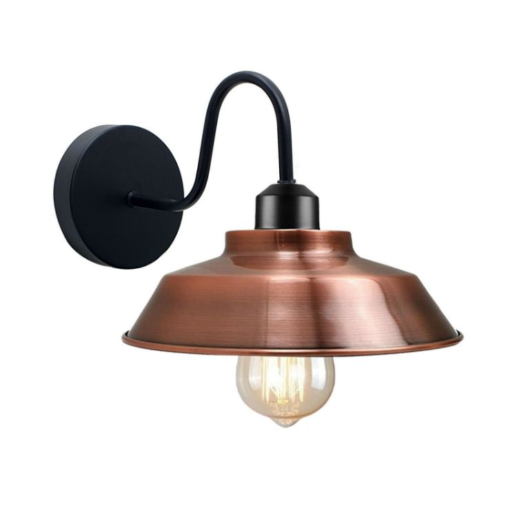 Picture of Modern Vintage Industrial Wall Light Rustic Sconce Lampshade Fixture Light UK