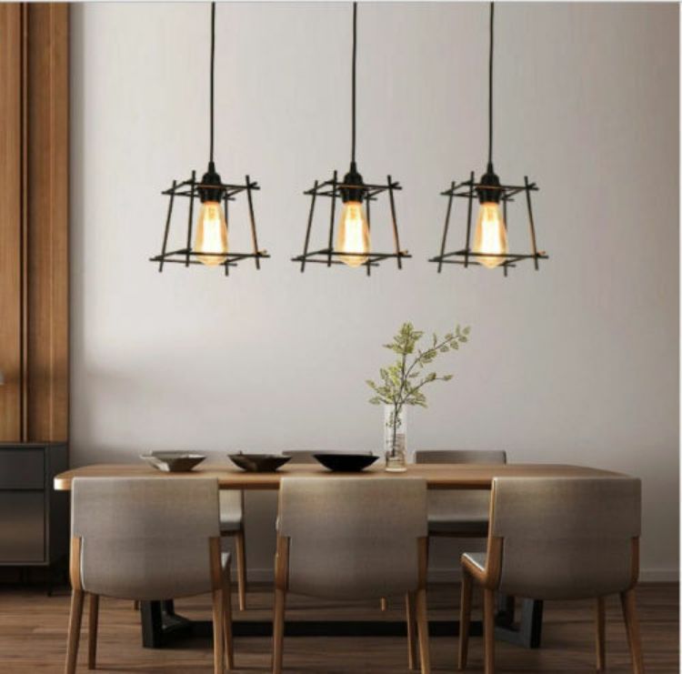 Picture of Hanging Cage Pendant Ceiling Lamp Shades Ceiling Lamp Shades For Ceilings Retro Lampshade Industrial Pendant Light 