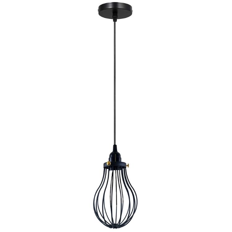 Picture of Pendant Light Modern Hanging Retro Lamp Vintage Industrial Metal Cage Ceiling UK