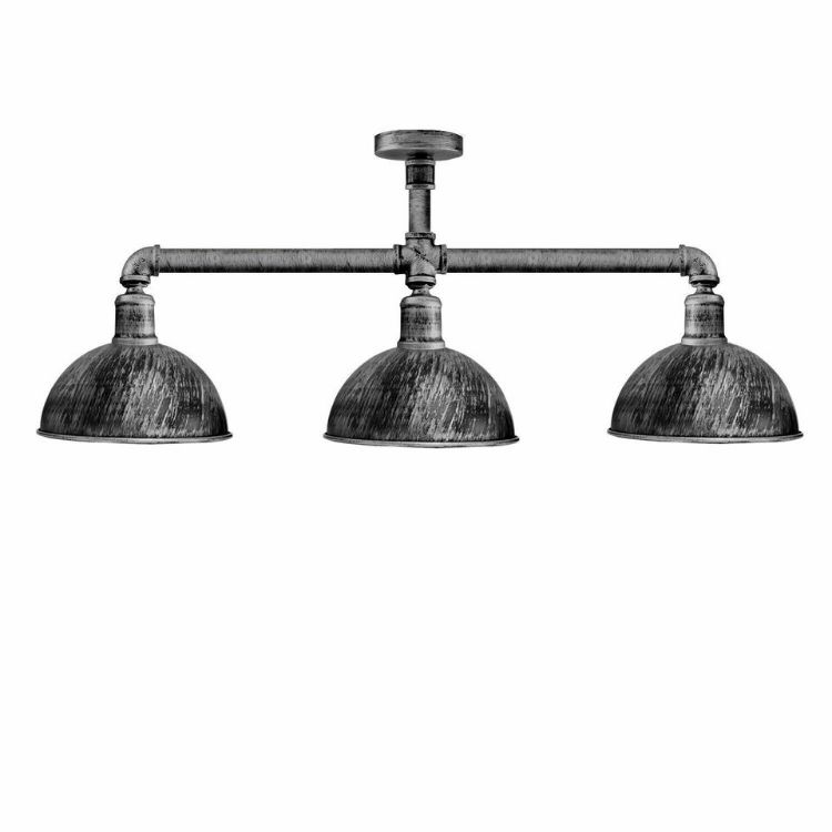 Picture of Vintage Industrial 3-Head Pendant Pipe Ceiling Lamp with E27 Sockets