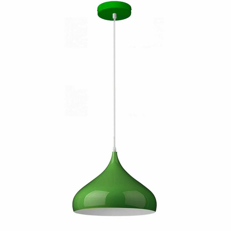 Picture of Vintage Industrial Pendant Ceiling Light Chandelier Light Retro Lamp UK (Green)
