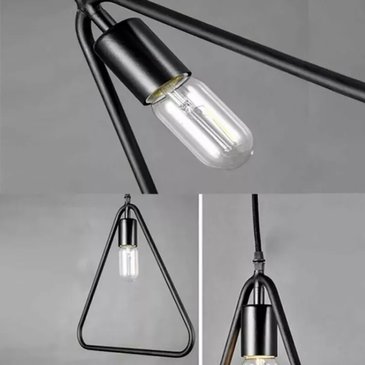 Picture of Vintage Pendant Light Set Industrial Ceiling Light Shade Metal Frame Lamps 