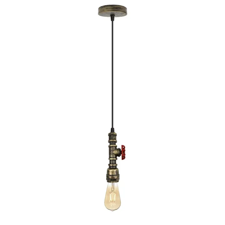 Picture of Vintage Industrial Steampunk Metal Pipe Ceiling Pendant Lamp Wall Table Lights