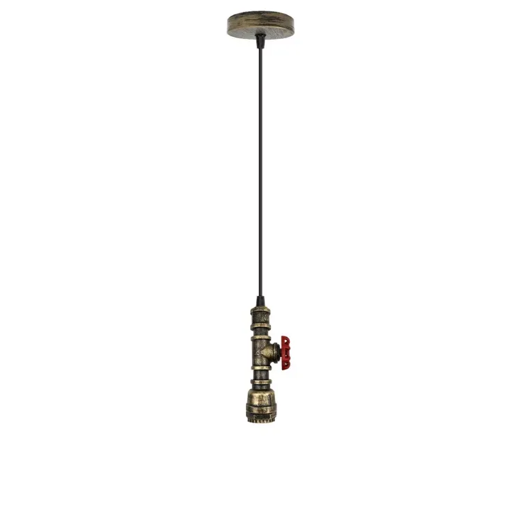 Picture of Vintage Industrial Steampunk Metal Pipe Ceiling Pendant Lamp Wall Table Lights