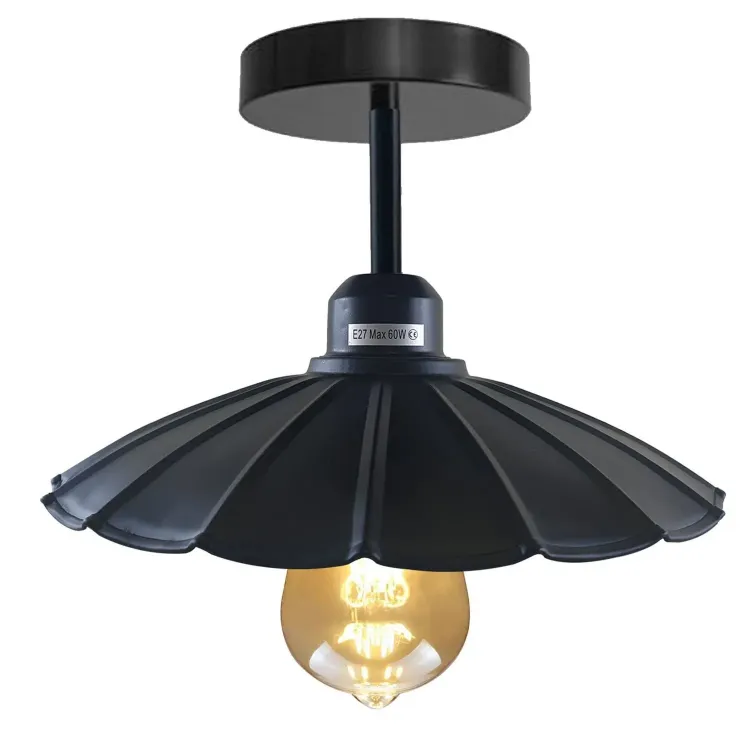 Picture of Flush Light Metal Ceiling Light Shade Modern Flush Mount Pendant Lamp E27 Fit