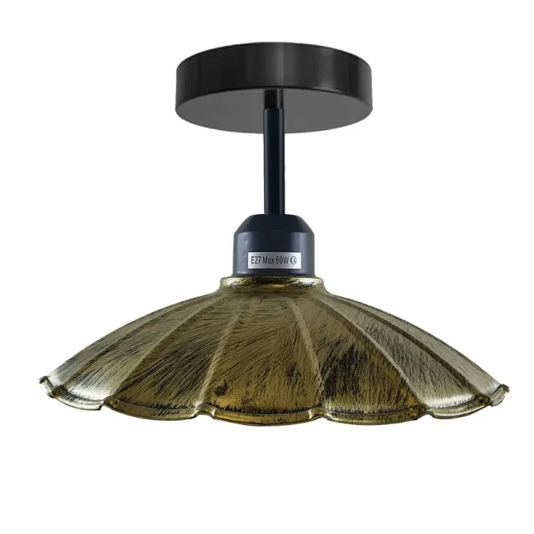 Picture of Moedrn Flush Mount Pendant Lamp with Metal Ceiling Light Shade and E27 Fit