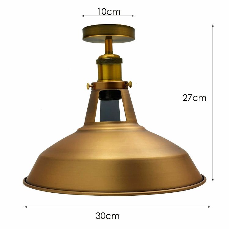 Picture of Ceiling Light Retro Vintage Industrial Flush Mount Ceiling Light Lamp Fittings
