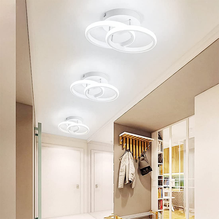 Switch-Controlled Dimmable LED Ceiling Lamp – Metal & Acrylic