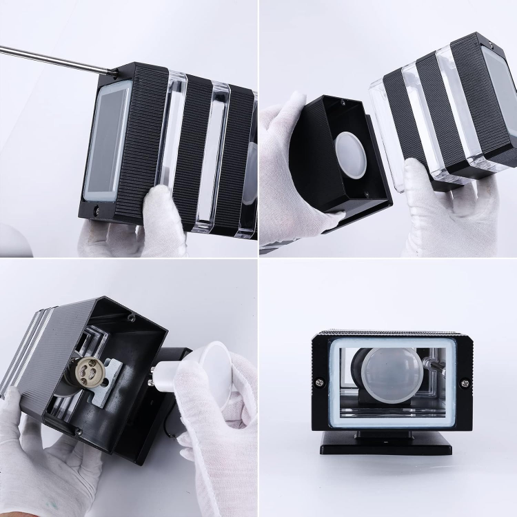 Picture of Outdoor Wall Lights Mains Powered, IP67 Waterproof Up Down Outside Lights, Modern LED GU10 External Lighting Exterior Wall Lamp