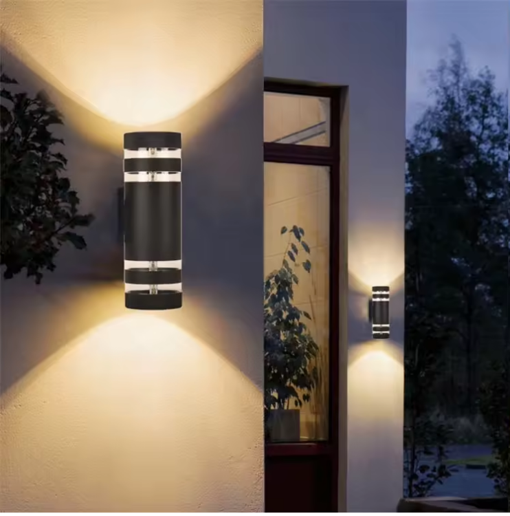 Exterior wall light double up down design for garden and patio
