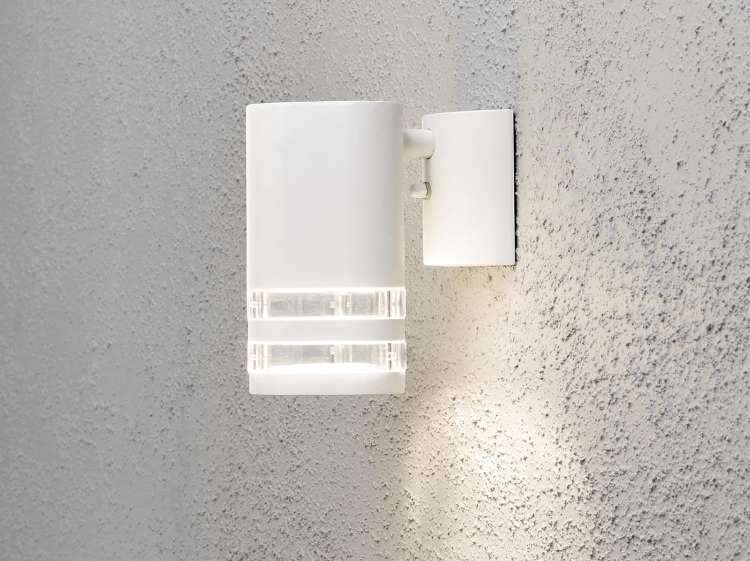 Picture of Double Down Outdoor Wall Light E27 35W Max Mains Powered White Garden Wall Lamp
