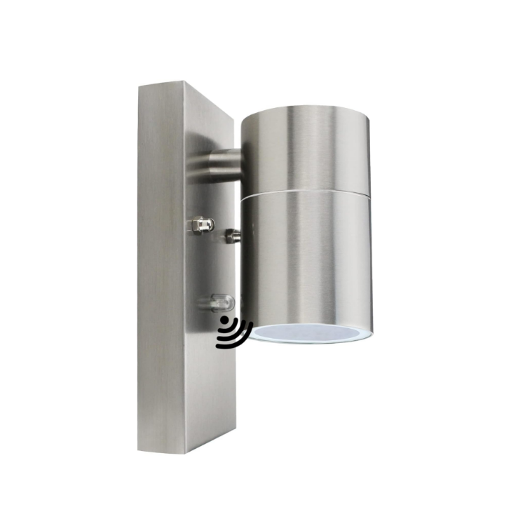 Modern stainless steel outdoor wall light with motion sensor