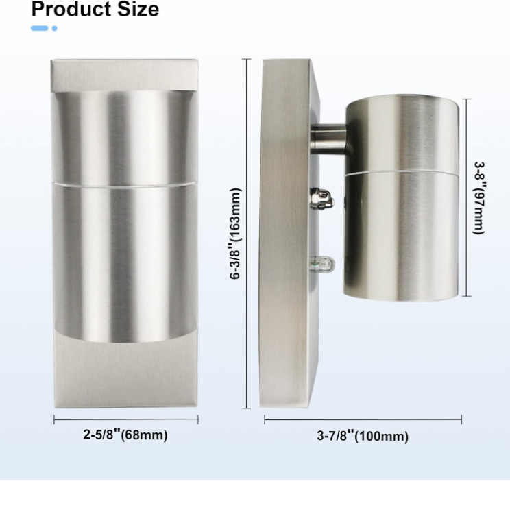 Motion-sensing patio and pathway wall light