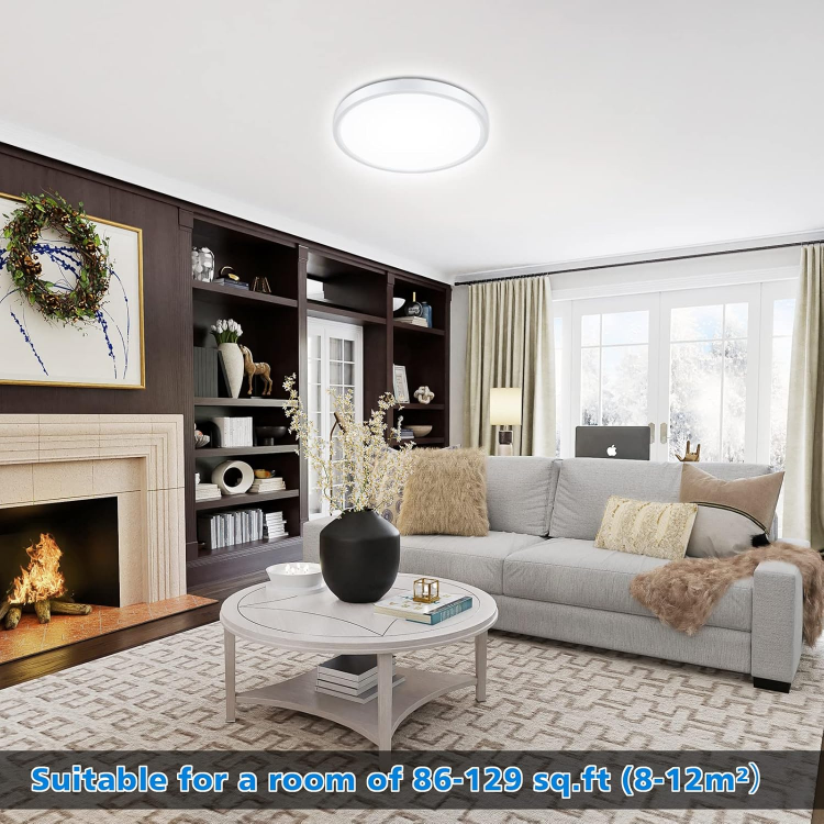 Picture of Dimmable LED Ceiling Light Panel, 24W 1500LM,3000K-6000K,Night Light Function,IP54 Waterproof Round LED Flush Mount Ceiling Light