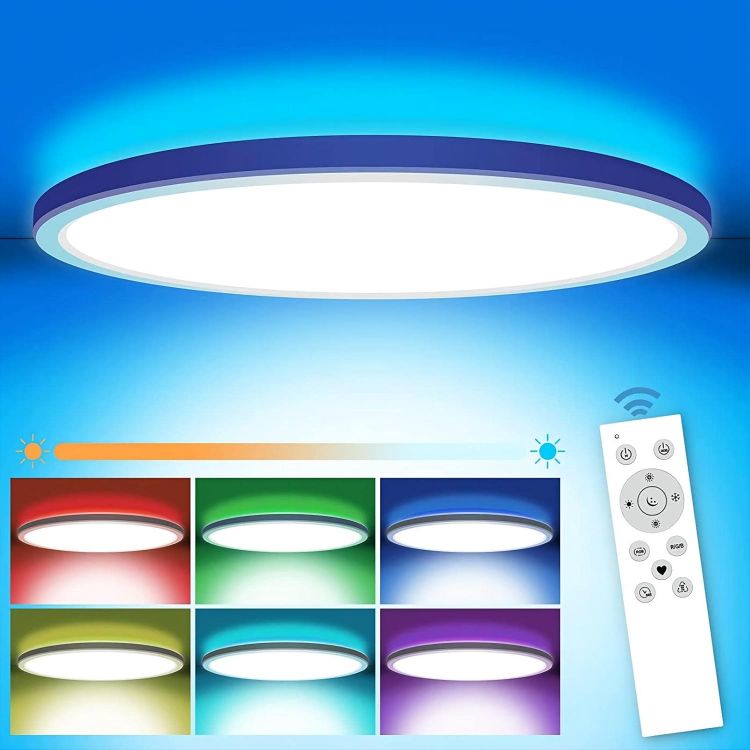 Picture of 24W LED Ceiling Light – Modern Flush Mount Light for Bathroom, Bedroom, Utility Room, Stairs & Hallways