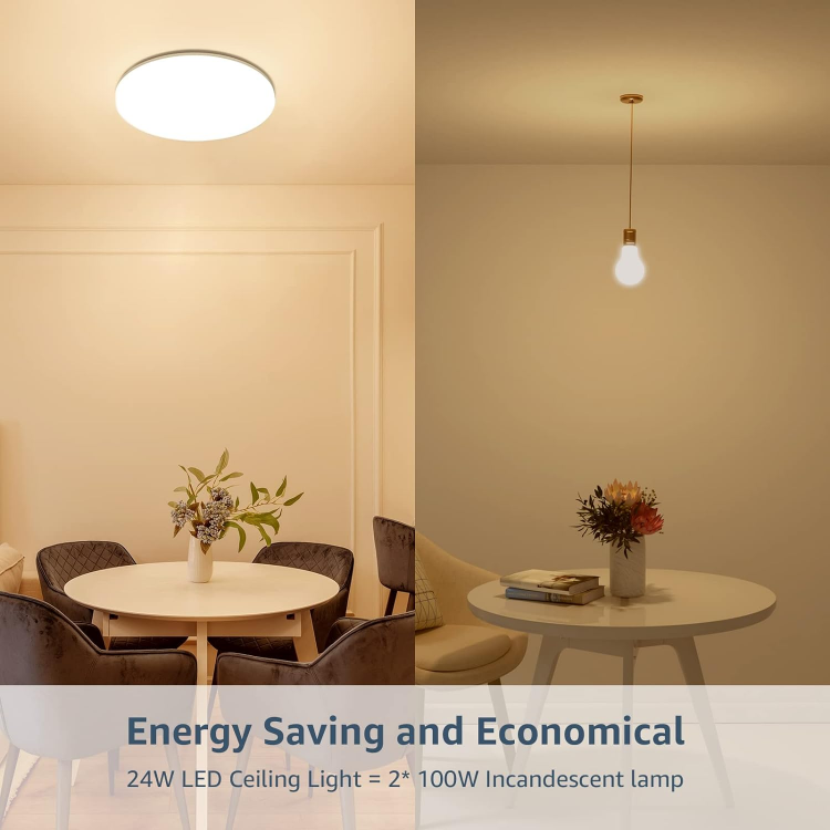 Energy Efficient 24W LED Ceiling Light – Warm White 3000K