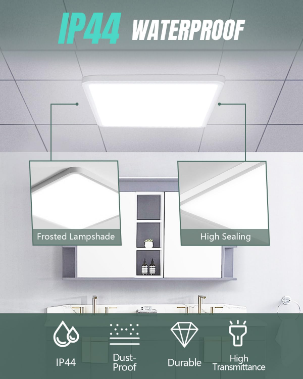 Modern square LED ceiling light for living room and corridor