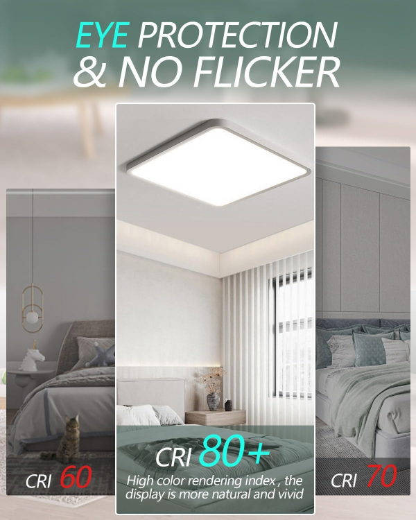 Waterproof 6000K cool white LED ceiling light indoor