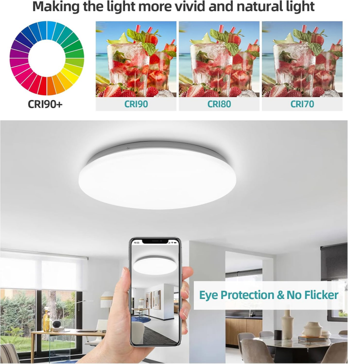 Modern Round LED Ceiling Light for Kitchen and Hallway