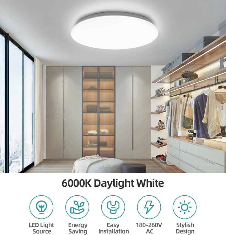 Ultra Slim LED Ceiling Light 36W Cool White 6000K