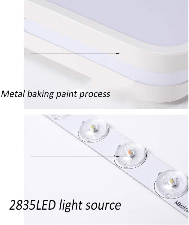 Slim surface mount LED ceiling light with high CRI >80