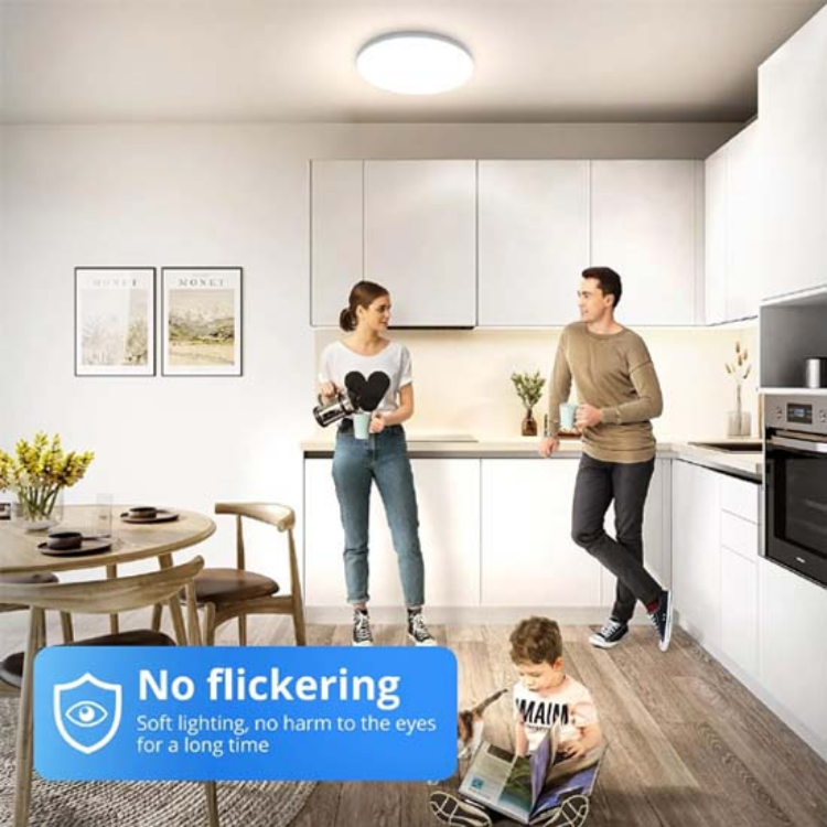 Sleek flush mount LED ceiling light indoor use