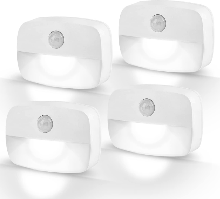 LED Motion Sensor Night Light with 5500K–6500K White Light