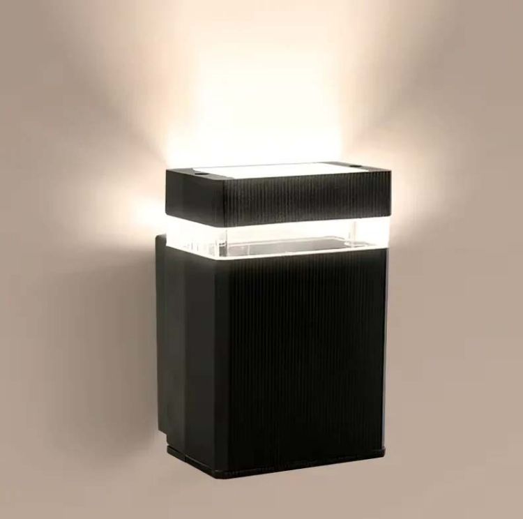 Picture of Clearance Sale – Square LED Up Down Wall Sconce Black E27 Waterproof Porch Light Indoor Outdoor