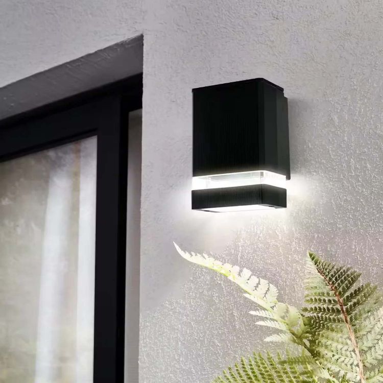 Picture of Clearance Sale – Square LED Up Down Wall Sconce Black E27 Waterproof Porch Light Indoor Outdoor