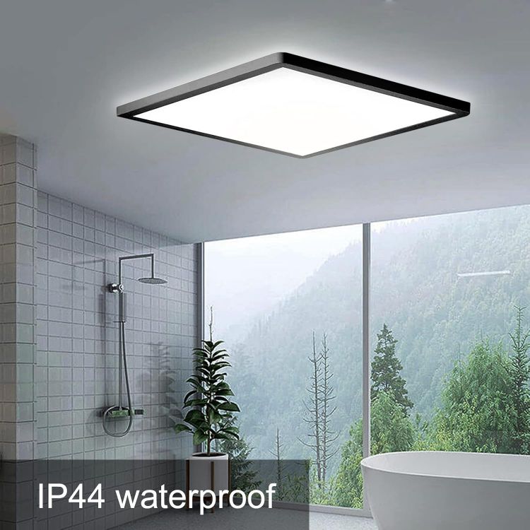 Picture of Square LED Ceiling Light, IP44 Waterproof Bathroom Lights Ceiling, Ideal for Office, Kitchen, and Bedroom