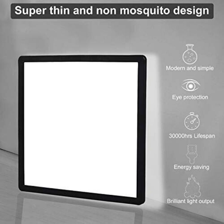 Picture of Square LED Ceiling Light, IP44 Waterproof Bathroom Lights Ceiling, Ideal for Office, Kitchen, and Bedroom