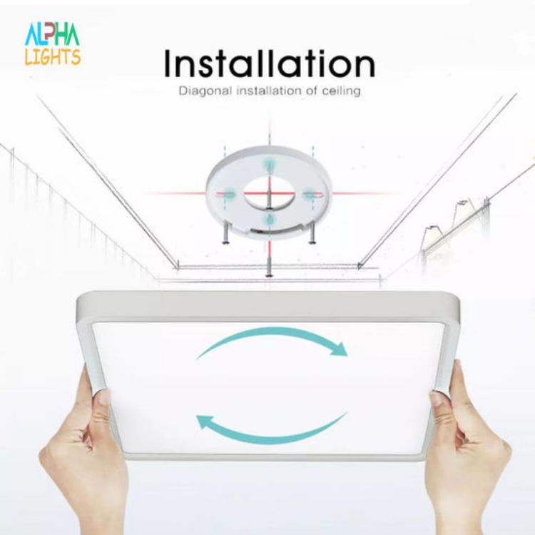 Modern 36W LED ceiling lighting fixture for office and hallway