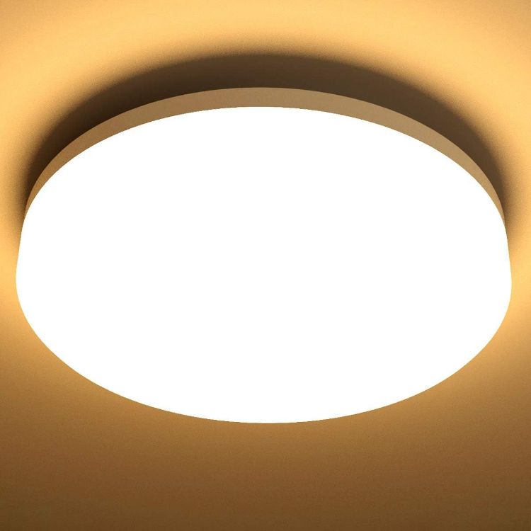 Picture of LED Ceiling Light Dimmable 24W, 3200LM Bathroom Light with Remote Control, RGB Color Changing, 3000-6500K Round Flush Ceiling Lamp for Bedroom, Living Room & Kitchen
