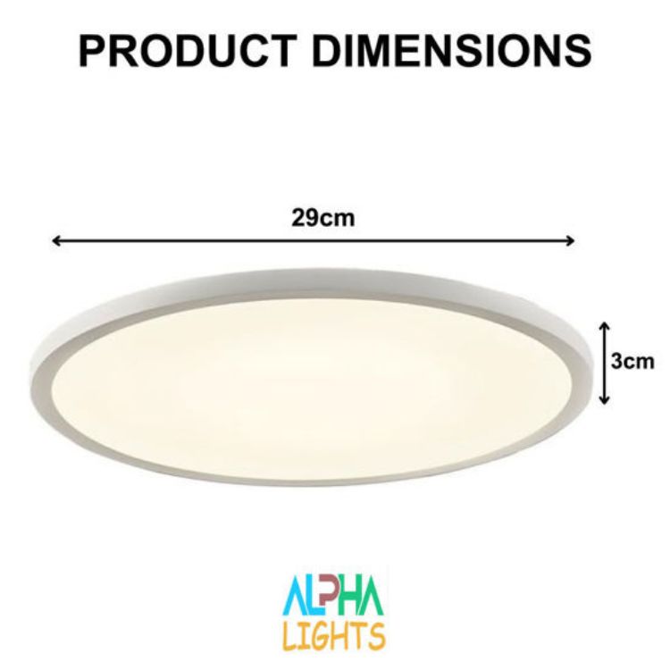 Picture of LED Ceiling Light Dimmable 24W, 3200LM Bathroom Light with Remote Control, RGB Color Changing, 3000-6500K Round Flush Ceiling Lamp for Bedroom, Living Room & Kitchen