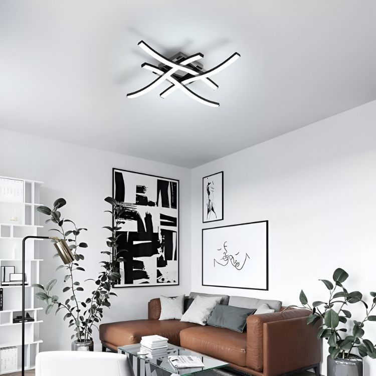 Picture of Dimmable Ceiling Light 4 Wave Lights Modern Kitchen Living Room Bedroom Lamp