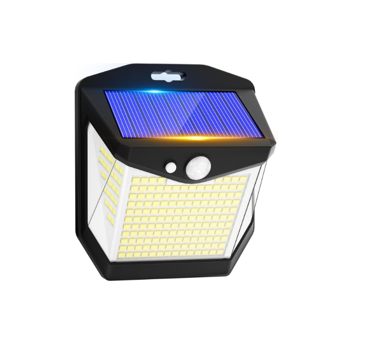 Picture of 238 LED Solar Wall Light – PIR Motion Sensor, IP65 Waterproof, 270° Wide Angle